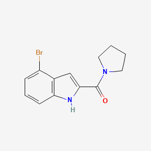 molecular formula C13H13BrN2O B8636105 (4-bromo-1H-indol-2-yl)(pyrrolidin-1-yl)methanone 