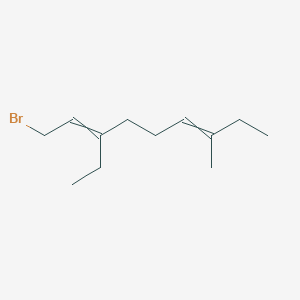 molecular formula C12H21Br B8636106 1-Bromo-3-ethyl-7-methylnona-2,6-diene CAS No. 51079-35-7