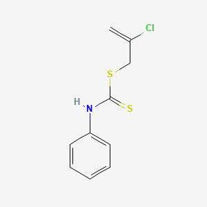 molecular formula C10H10ClNS2 B8636110 2-Chloroprop-2-en-1-yl phenylcarbamodithioate CAS No. 62604-35-7