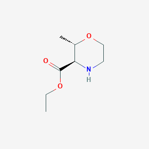 molecular formula C8H15NO3 B8636113 ethyl (2S,3R)-2-methylmorpholine-3-carboxylate 