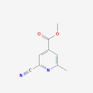 molecular formula C9H8N2O2 B8636138 Methyl 2-cyano-6-methylisonicotinate CAS No. 597561-39-2