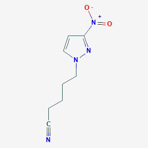 molecular formula C8H10N4O2 B8636142 5-(3-Nitropyrazol-1-yl)valeronitrile 