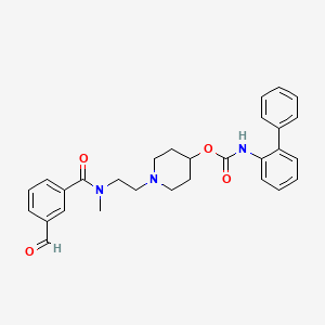 1-(2-(3-formyl-N-methylbenzamido)ethyl)piperidin-4-yl [1,1'-biphenyl]-2-ylcarbamate