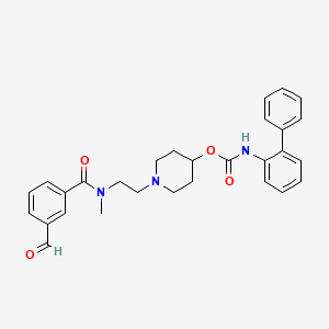 molecular formula C29H31N3O4 B8636149 1-(2-(3-formyl-N-methylbenzamido)ethyl)piperidin-4-yl [1,1'-biphenyl]-2-ylcarbamate 