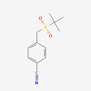 molecular formula C12H15NO2S B8636163 4-(2-Methyl-propane-2-sulfonylmethyl)-benzonitrile 