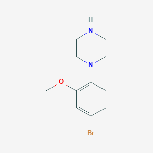 molecular formula C11H15BrN2O B8636165 1-(4-Bromo-2-methoxyphenyl)piperazine 