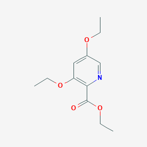 molecular formula C12H17NO4 B8636222 3,5-Diethoxy-pyridine-2-carboxylic acid ethyl ester 