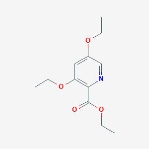 molecular formula C12H17NO4 B8636222 ethyl 3,5-diethoxypyridine-2-carboxylate 