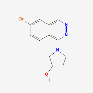 molecular formula C12H12BrN3O B8636241 1-(6-Bromophthalazin-1-yl)pyrrolidin-3-ol 