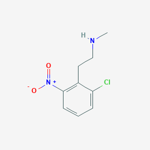 molecular formula C9H11ClN2O2 B8636293 [2-(2-Chloro-6-nitro-phenyl)-ethyl]-methylamine 