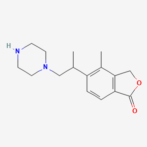 4-Methyl-5-(1-methyl-2-piperazin-1-ylethyl)-2-benzofuran-1(3H)-one
