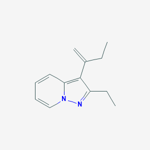 molecular formula C13H16N2 B8636332 3-(1-Buten-2-yl)-2-ethylpyrazolo[1,5-a]pyridine 