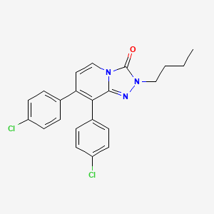molecular formula C22H19Cl2N3O B8636338 2-Butyl-7,8-bis(4-chlorophenyl)[1,2,4]triazolo[4,3-a]pyridin-3(2H)-one CAS No. 917969-11-0