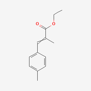 molecular formula C13H16O2 B8636375 Ethyl 2-methyl-3-(4-methylphenyl)-2-propenoate 