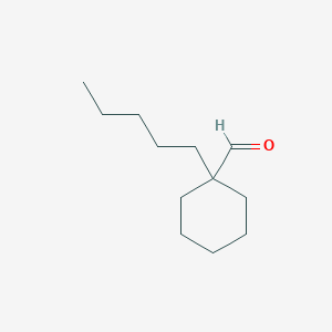 molecular formula C12H22O B8636432 1-Pentylcyclohexanecarbaldehyde 