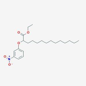 molecular formula C22H35NO5 B8636456 Ethyl 2-(3-nitrophenoxy)tetradecanoate CAS No. 116526-79-5