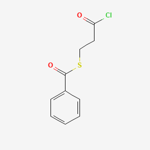 molecular formula C10H9ClO2S B8636457 S-benzoyl-3-mercaptopropanoyl chloride 