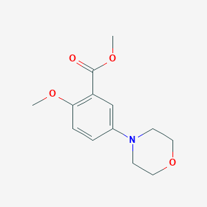 molecular formula C13H17NO4 B8636465 Methyl 2-methoxy-5-(morpholin-4-yl)benzoate CAS No. 825619-46-3