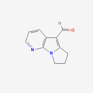 molecular formula C11H10N2O B8636494 2,3-dihydro-1H-3a,4-diaza-cyclopenta[a]indene-8-carbaldehyde 