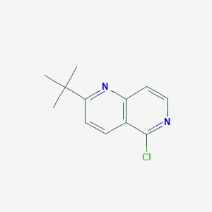 molecular formula C12H13ClN2 B8636495 2-Tert-butyl-5-chloro-1,6-naphthyridine 