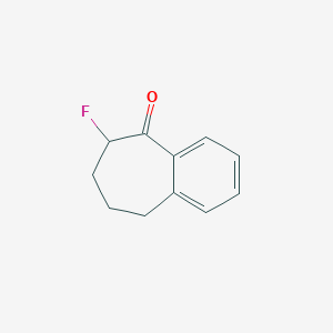 molecular formula C11H11FO B8636515 6-fluoro-6,7,8,9-tetrahydro-5H-benzo[a]cyclohepten-5-one 