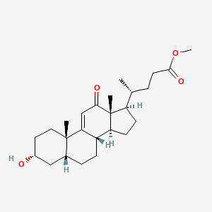 molecular formula C25H38O4 B8636531 9(11),(5beta)-Cholenic acid-3alpha-ol-12-one methyl ester CAS No. 65065-56-7