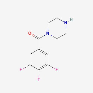 molecular formula C11H11F3N2O B8636551 Piperazin-1-yl-(3,4,5-trifluoro-phenyl)-methanone 