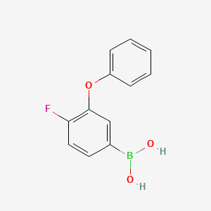 molecular formula C12H10BFO3 B8636559 (4-Fluoro-3-phenoxyphenyl)-boronic acid 