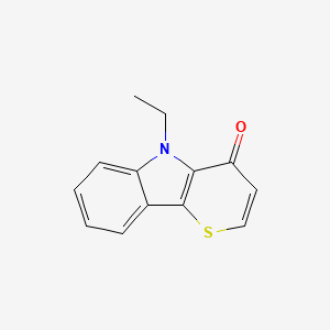 molecular formula C13H11NOS B8636636 5-Ethylthiopyrano[3,2-b]indol-4(5H)-one CAS No. 61164-55-4