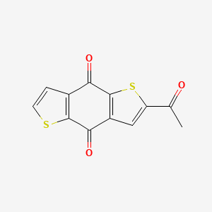 molecular formula C12H6O3S2 B8636643 Benzo[1,5-b']dithiophene-4,8-dione, 2-acetyl- 