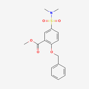 molecular formula C17H19NO5S B8636681 Methyl 5-[(dimethylamino) sulfonyl]-2-[(phenylmethyl)oxy]benzoate 