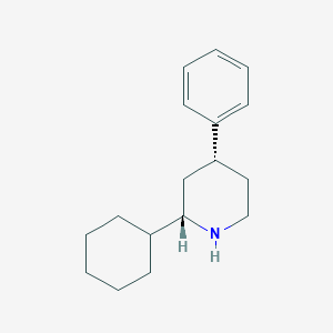 molecular formula C17H25N B8636687 Cis-2-cyclohexyl-4-phenylpiperidine 