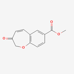 molecular formula C12H10O4 B8636699 Methyl 3-oxo-2,3-dihydro-1-benzoxepin-7-carboxylate CAS No. 411242-39-2