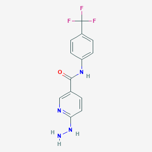 6-Hydrazino-N-[4-(trifluoromethyl)phenyl]nicotinamide