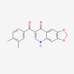 molecular formula C19H15NO4 B8636750 7-(3,4-dimethyl-benzoyl)-5H-[1,3]dioxolo[4,5-g]quinolin-8-one CAS No. 937268-40-1