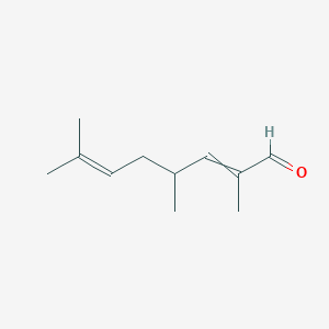molecular formula C11H18O B8636770 2,4,7-Trimethylocta-2,6-dienal CAS No. 63007-31-8