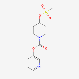 molecular formula C12H16N2O5S B8636771 Pyridin-3-yl 4-[(methylsulfonyl)oxy]piperidine-1-carboxylate 