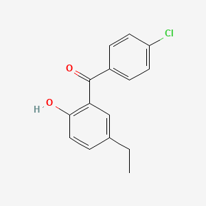 molecular formula C15H13ClO2 B8636830 (4-Chlorophenyl)(5-ethyl-2-hydroxyphenyl)methanone CAS No. 56394-67-3