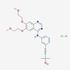 4-(3-((6,7-Bis(2-methoxyethoxy)quinazolin-4-yl)amino)phenyl)-2-methylbut-3-yn-2-ol hydrochloride