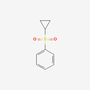 molecular formula C9H10O2S B8636850 Cyclopropanesulphonylbenzene 