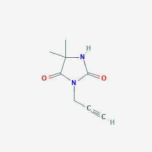 molecular formula C8H10N2O2 B8636858 5,5-Dimethyl-3-(2-propynyl)hydantoin 