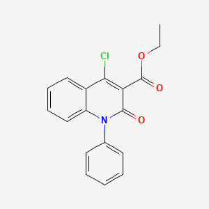 molecular formula C18H14ClNO3 B8636862 Ethyl 4-chloro-2-oxo-1-phenyl-1,2-dihydroquinoline-3-carboxylate 