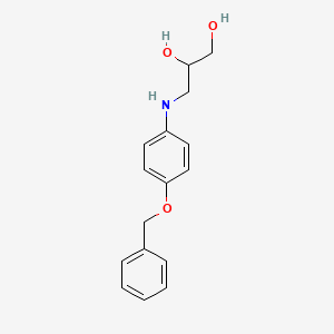 molecular formula C16H19NO3 B8636870 3-(4-Benzyloxyphenyl)aminopropane-1,2-diol 