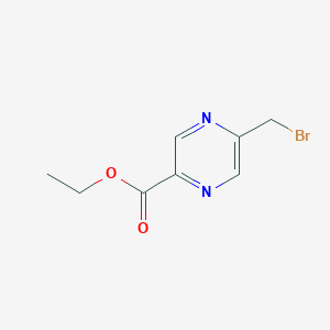 molecular formula C8H9BrN2O2 B8636905 Ethyl 5-(bromomethyl)pyrazine-2-carboxylate 