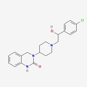 molecular formula C21H24ClN3O2 B8636931 3-(1-(2-(4-Chlorophenyl)-2-hydroxyethyl)-4-piperidinyl)-3,4-Dihydro-2(1H)-quinazolinone CAS No. 79106-45-9