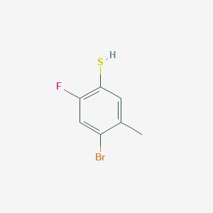 molecular formula C7H6BrFS B8636961 4-Bromo-2-fluoro-5-methylbenzenethiol 