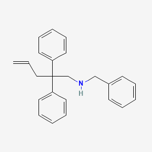 molecular formula C24H25N B8636981 N-benzyl-2,2-diphenylpent-4-en-1-amine 