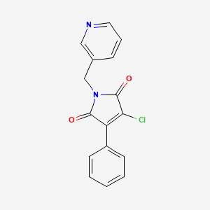 molecular formula C16H11ClN2O2 B8637020 3-Chloro-4-phenyl-1-[(pyridin-3-yl)methyl]-1H-pyrrole-2,5-dione CAS No. 828932-26-9