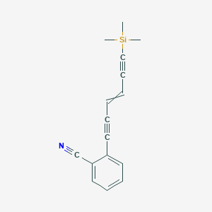 molecular formula C16H15NSi B8637028 2-[6-(Trimethylsilyl)hex-3-ene-1,5-diyn-1-yl]benzonitrile CAS No. 685830-32-4