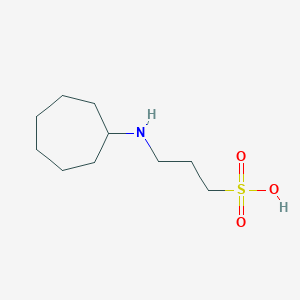 molecular formula C10H21NO3S B8637075 3-(cycloheptylamino)propane-1-sulfonic Acid CAS No. 720699-46-7